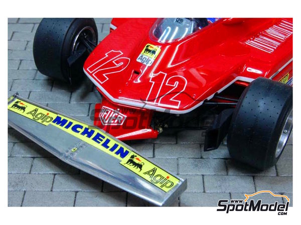 Ferrari 312T4 Scuderia Ferrari Team sponsored by Fiat - Monaco Formula 1  Grand Prix 1979. Car scale model kit in 1/20 scale manufactured by Model  Fact